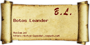 Botos Leander névjegykártya